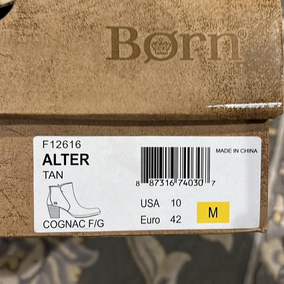 New Born ALTER Bootie size 10 leather COGNAC F/G new in box - Picture 7 of 7